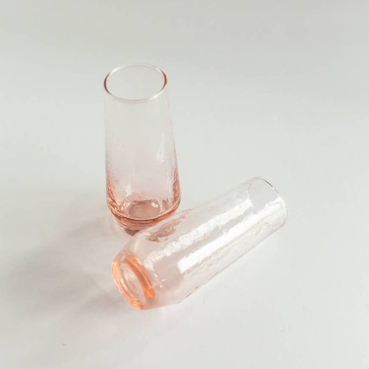 Handblown Hammered Champagne Flutes