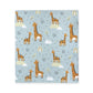 Giraffe Safari Organic Sherpa Jacquard Knit Baby Blanket