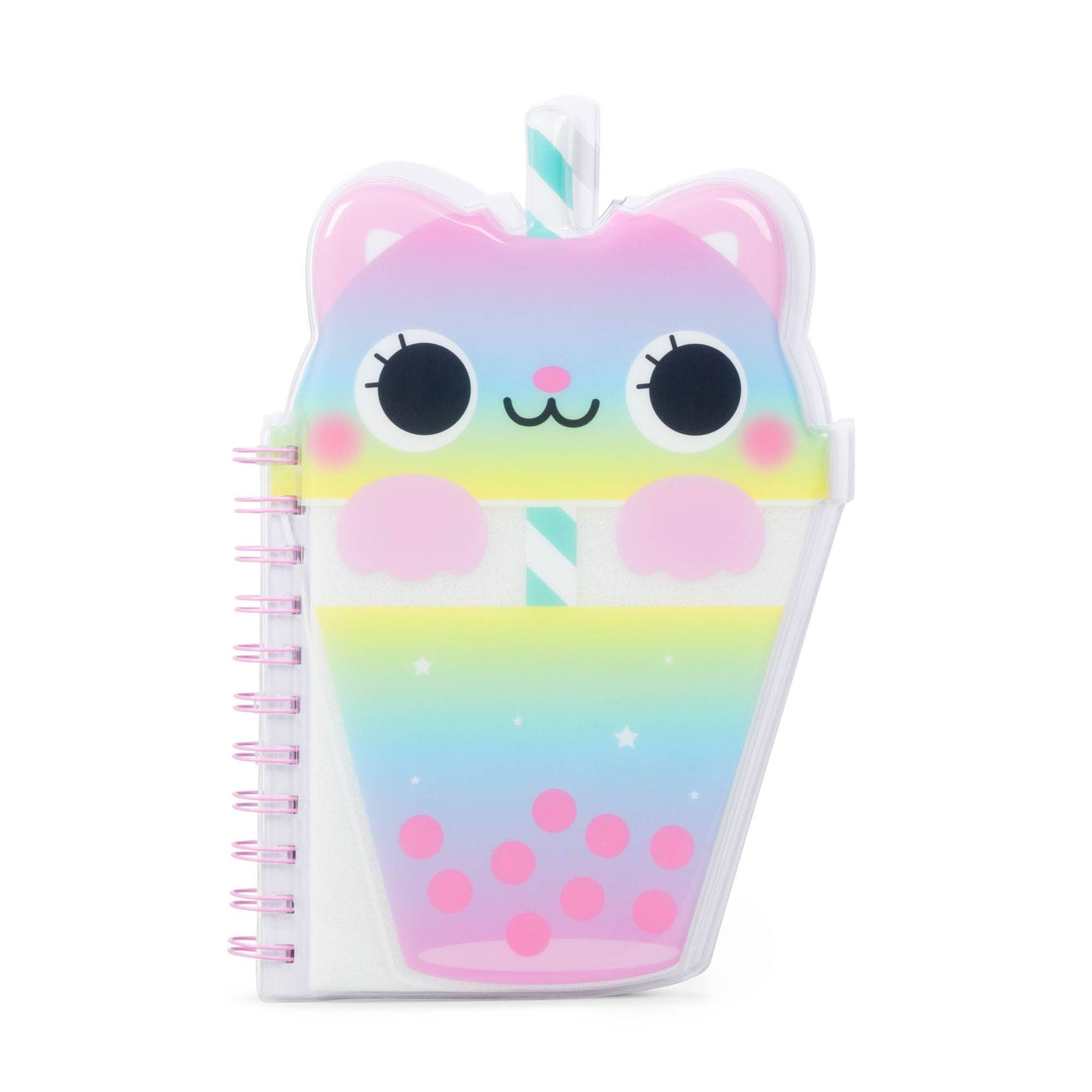 Ombre Bubble Tea Boba Cat A5 Notebook