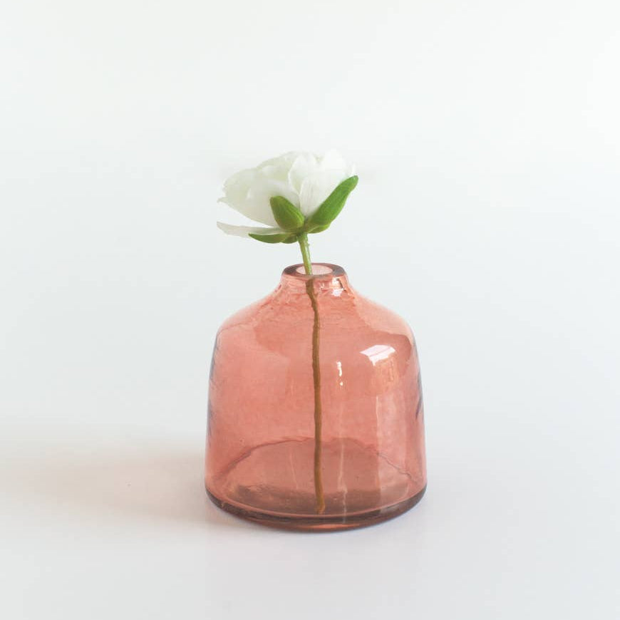 Bella Handblown Hammered Glass Bud Vase