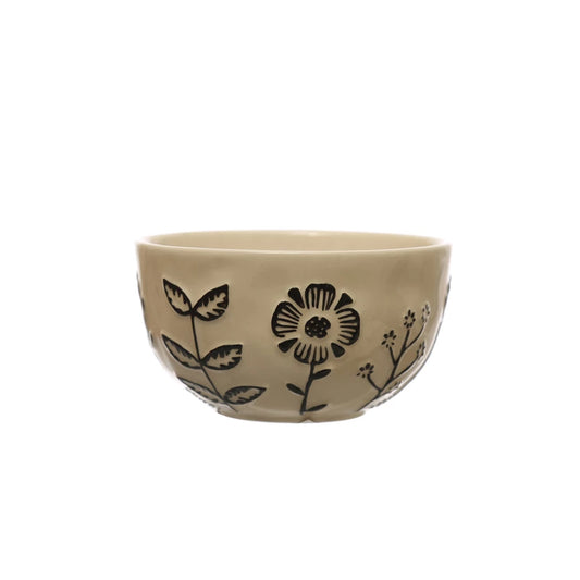 Embossed Flowers Bowl