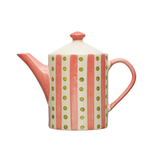 Pattern Hand-Painted Teapot