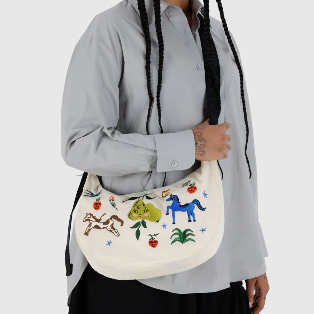 Medium Nylon Crescent Bag