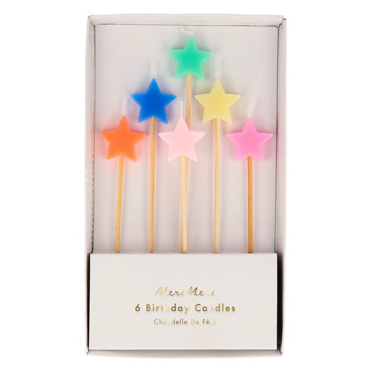Mixed Star Cake Candles