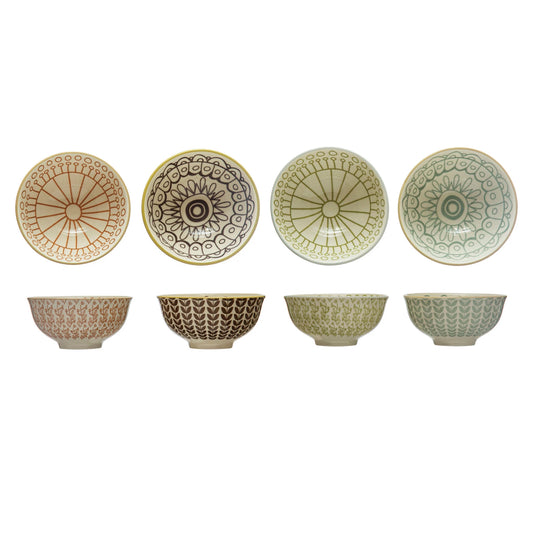 Muted Patterned Bowls