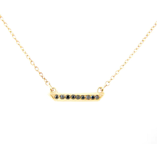 Mini Horizon Black Diamond Necklace