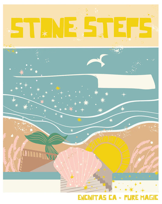 Stonesteps Beach Print