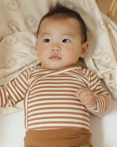 Cinnamon Stripe Side Snap Bodysuit