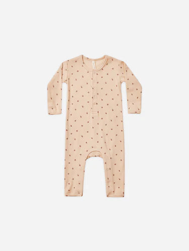 Strawberries Ribbed Baby Jumpsuit
