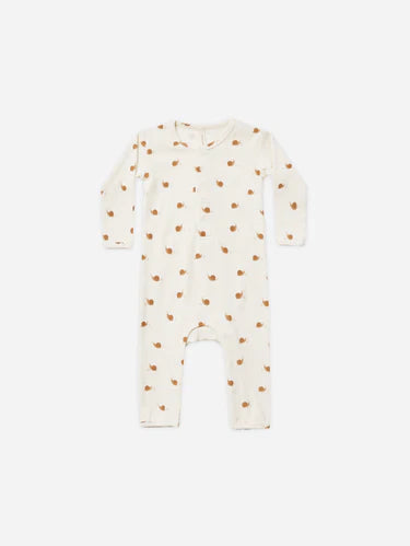Snails Ribbed Baby Jumpsuit