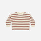 Relaxed Long Sleeve Tee || Brick Stripe