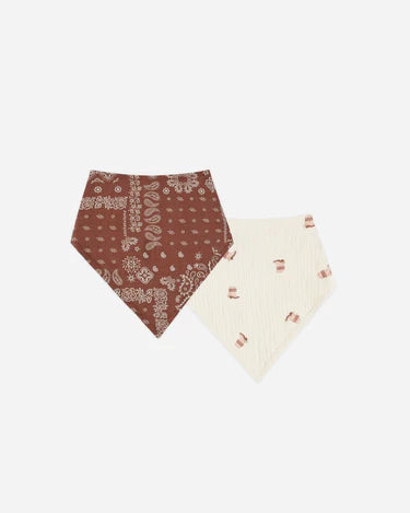 Scarf Bib Set || Boots, Brick Bandana