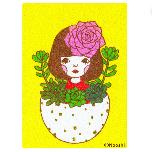 Succulent Girl Art Print