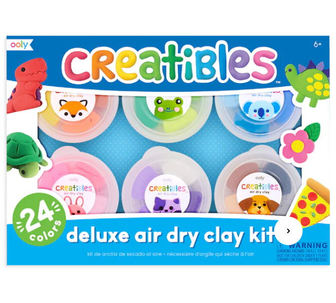 Creatibles Deluxe Air Dry Clay Kit - Set of 24 Colors