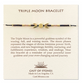 Triple Moon Bracelet - Deep Purple/ Gold