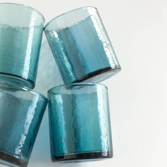 Handblown Hammered Glasses