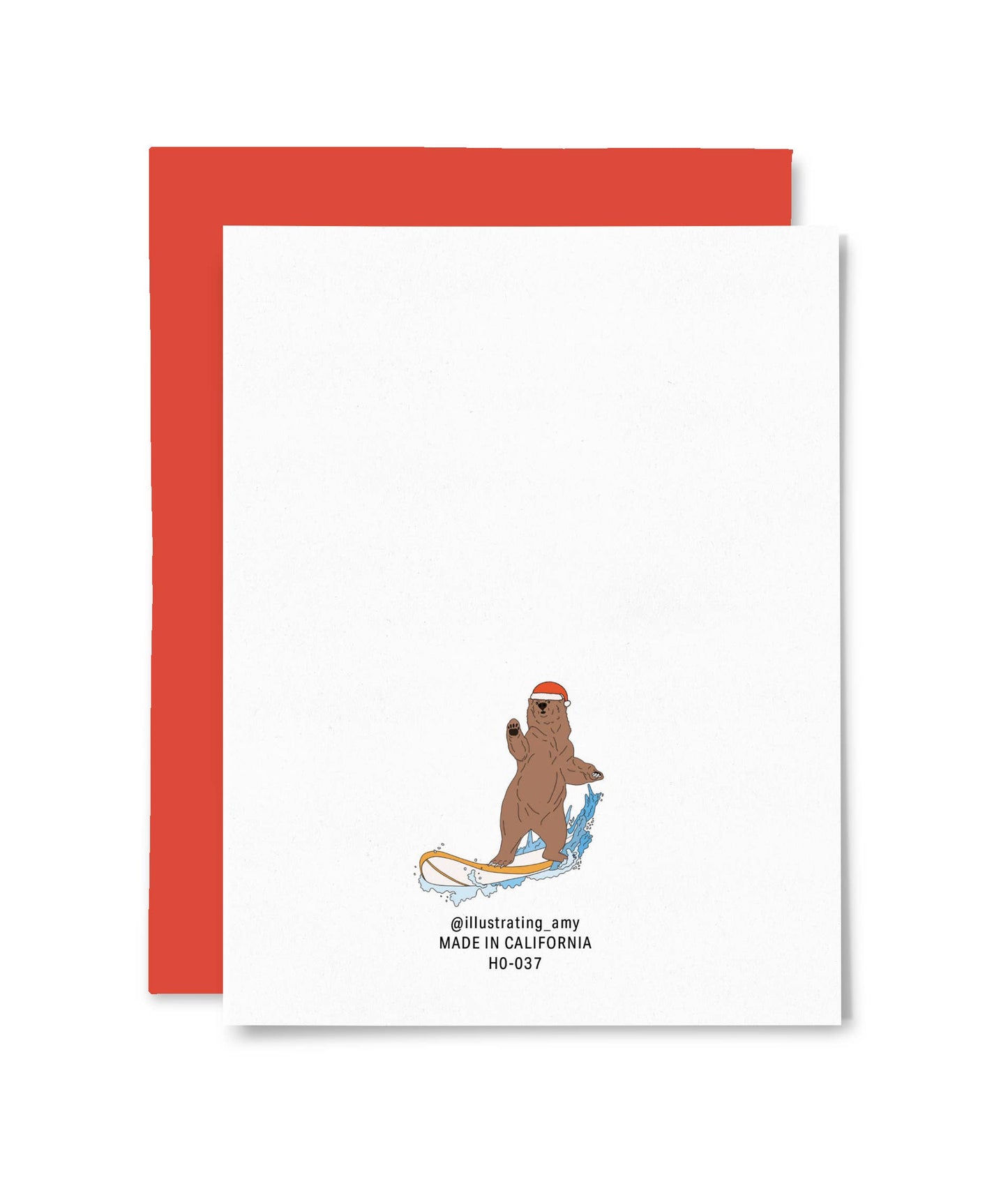 Santa Bear Driving Card