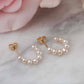 Pearl Godess 14kt Gold Hoops