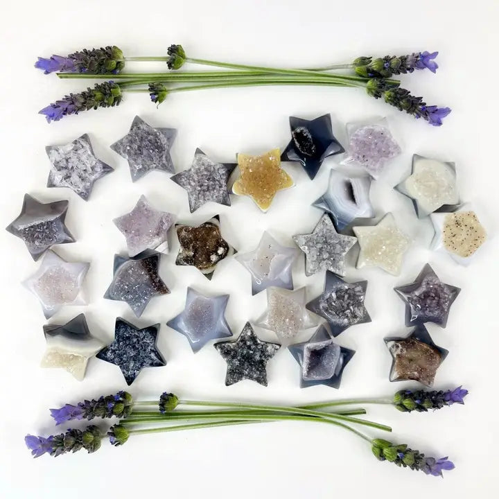 Agate Druzy Star Cabochons