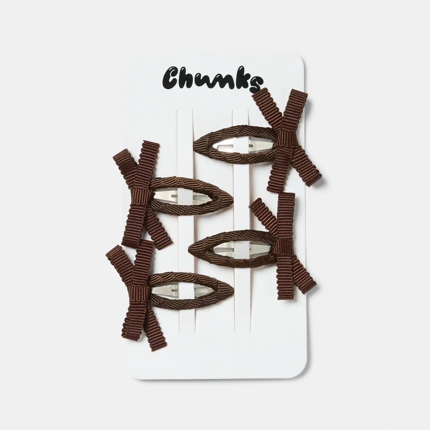 Chocolate Bow Snap Clips