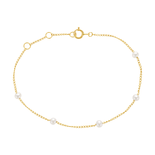 Minimalist Pearl 14kt Gold Bracelet