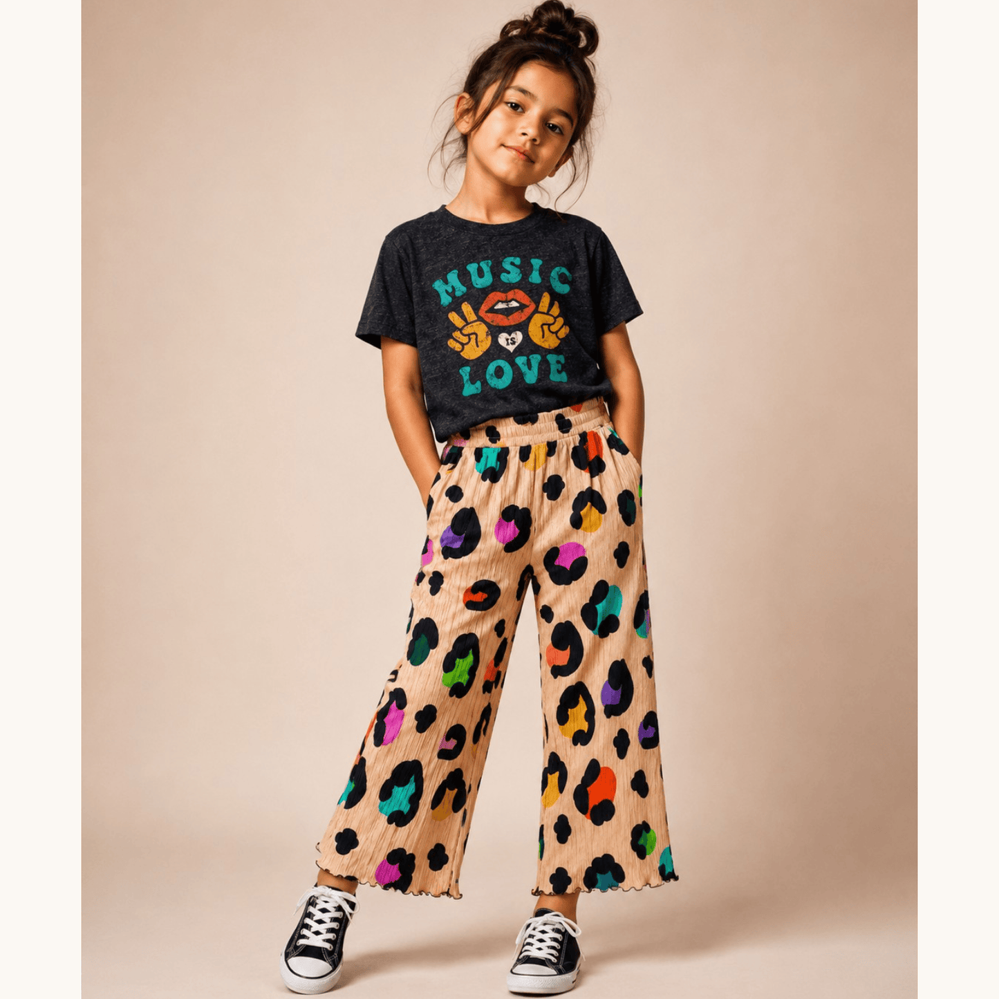 Confetti Cat Wide Leg Pant