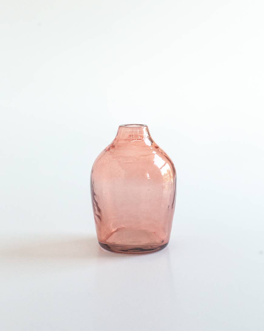 Haley Handblown Hammered Glass Bud Vase