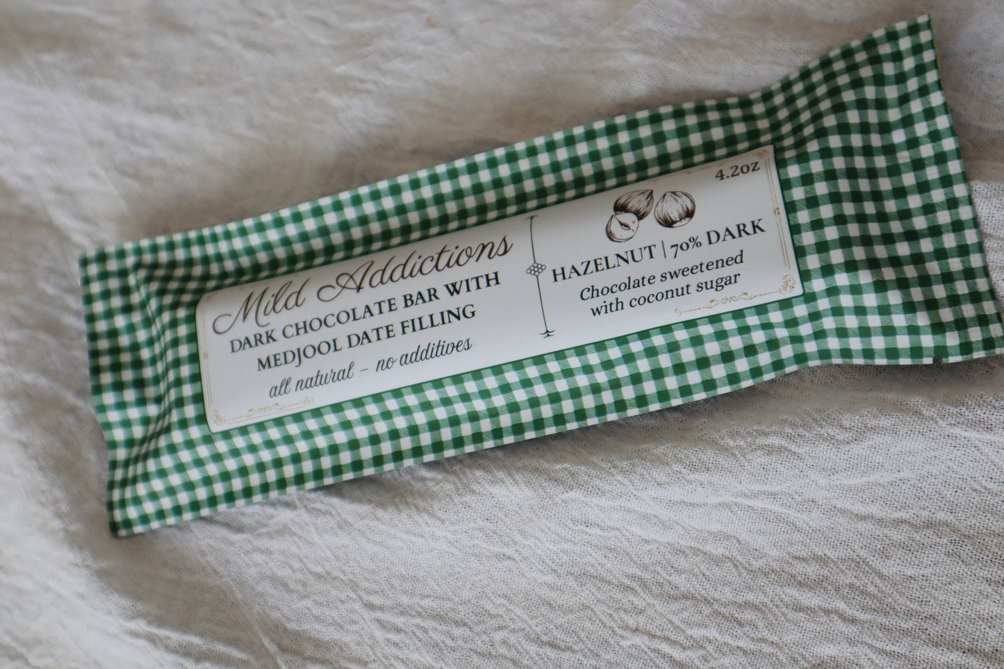 Hazelnut Dark Chocolate Large Mild Addictions Bar