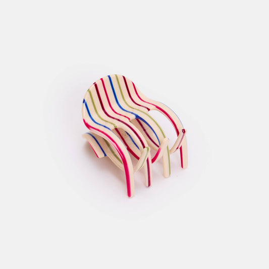 Ursa Claw in Vanilla Stripe