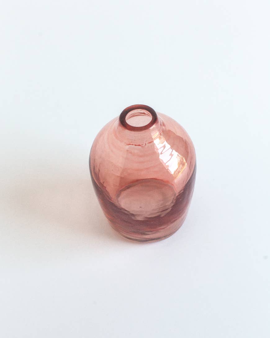 Haley Handblown Hammered Glass Bud Vase