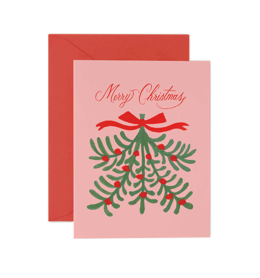 Boxed Set of Merry Christmas Mistletoe Cards