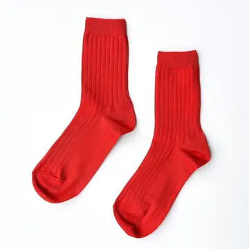 Her Combed Cotton Rib Socks
