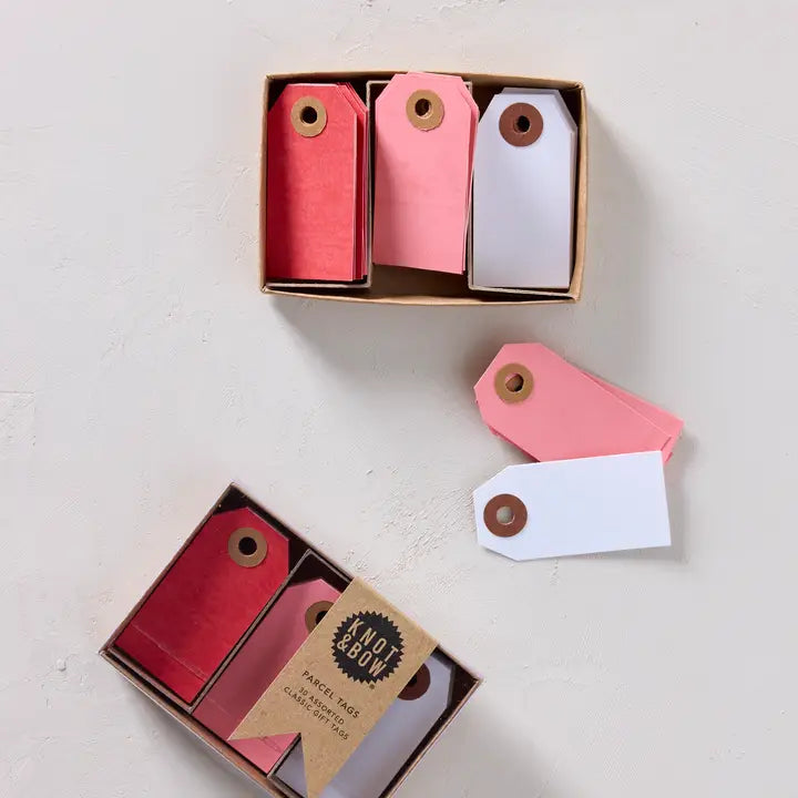 Red Mix Parcel Tag Trio