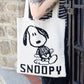 Snoopy Skeleton Knit Tote
