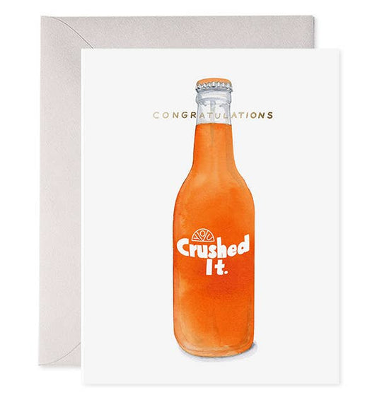 Crushed It Orange Soda Congrats Card