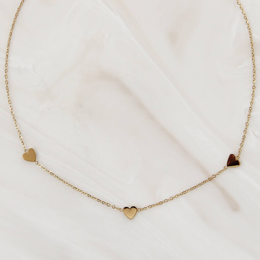 Three Heart Necklace