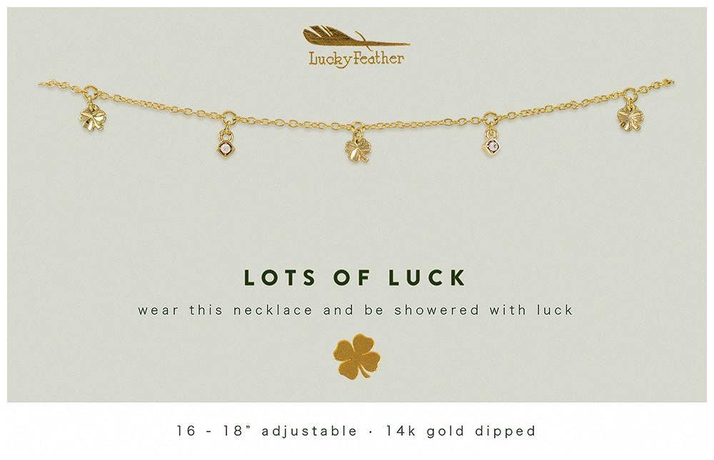 Lots of Luck Dangle Necklace Gold