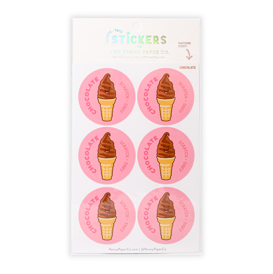 Chocolate Scented Scratch and Sniff Stickers