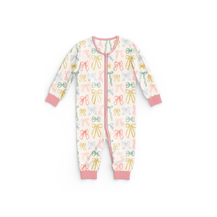 Bows Bamboo Baby Pajamas