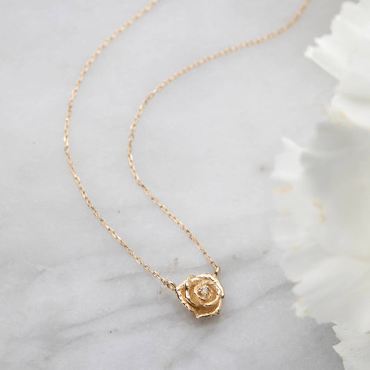 Rose 14kt Gold Diamond Pendant