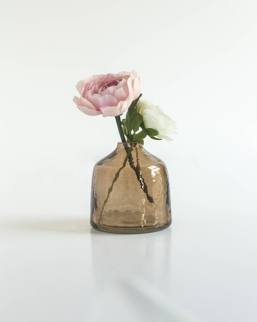Bella Handblown Hammered Glass Bud Vase