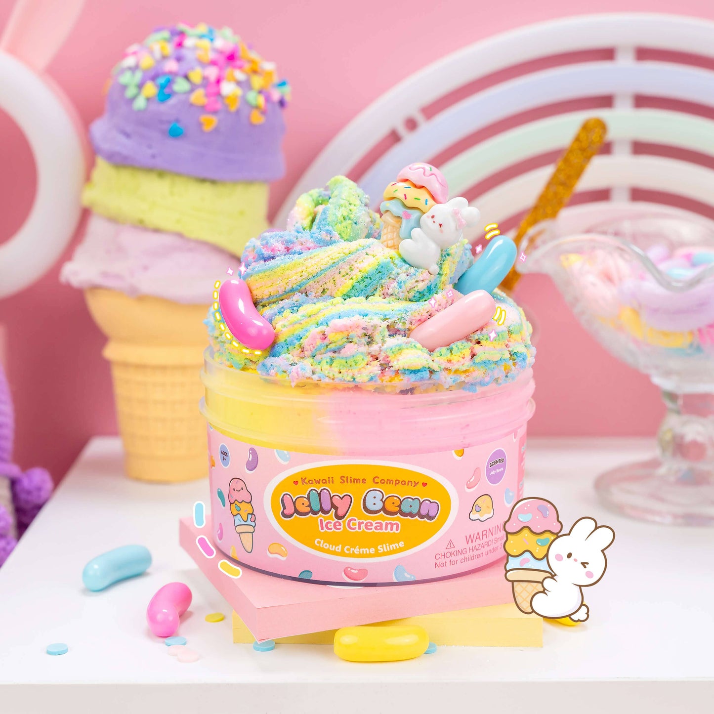Jelly Bean Ice Cream Cloud Signature Dome™ Slime