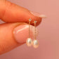 Pearl and Sapphire Droplet 14kt Studs