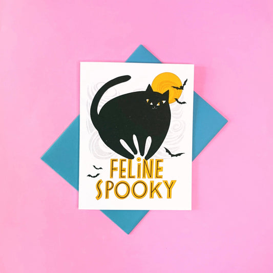 Feline Spooky - Halloween Cat Greeting Card