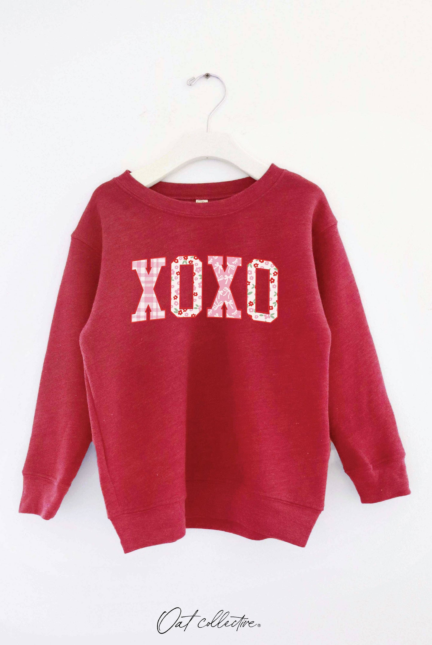 XOXO WITH PATTERN Toddler Graphic Sweatshirt