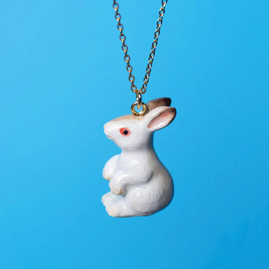 White Rabbit Porcelain Necklace