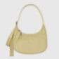 Medium Recycled Leather Crescent Bag