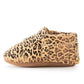 Leopard Print Leather Baby Moccasins