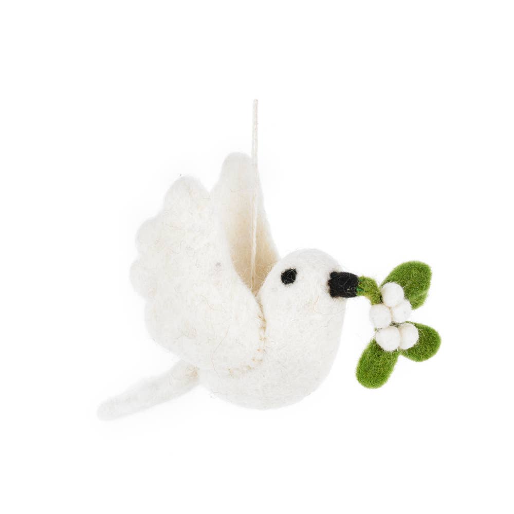 Mistletoe Dove Ornament