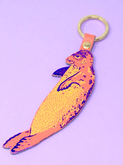 Seal Leather Key Fob